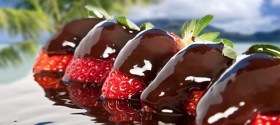 Chocolate covered Tropical Strawberry Shakeology